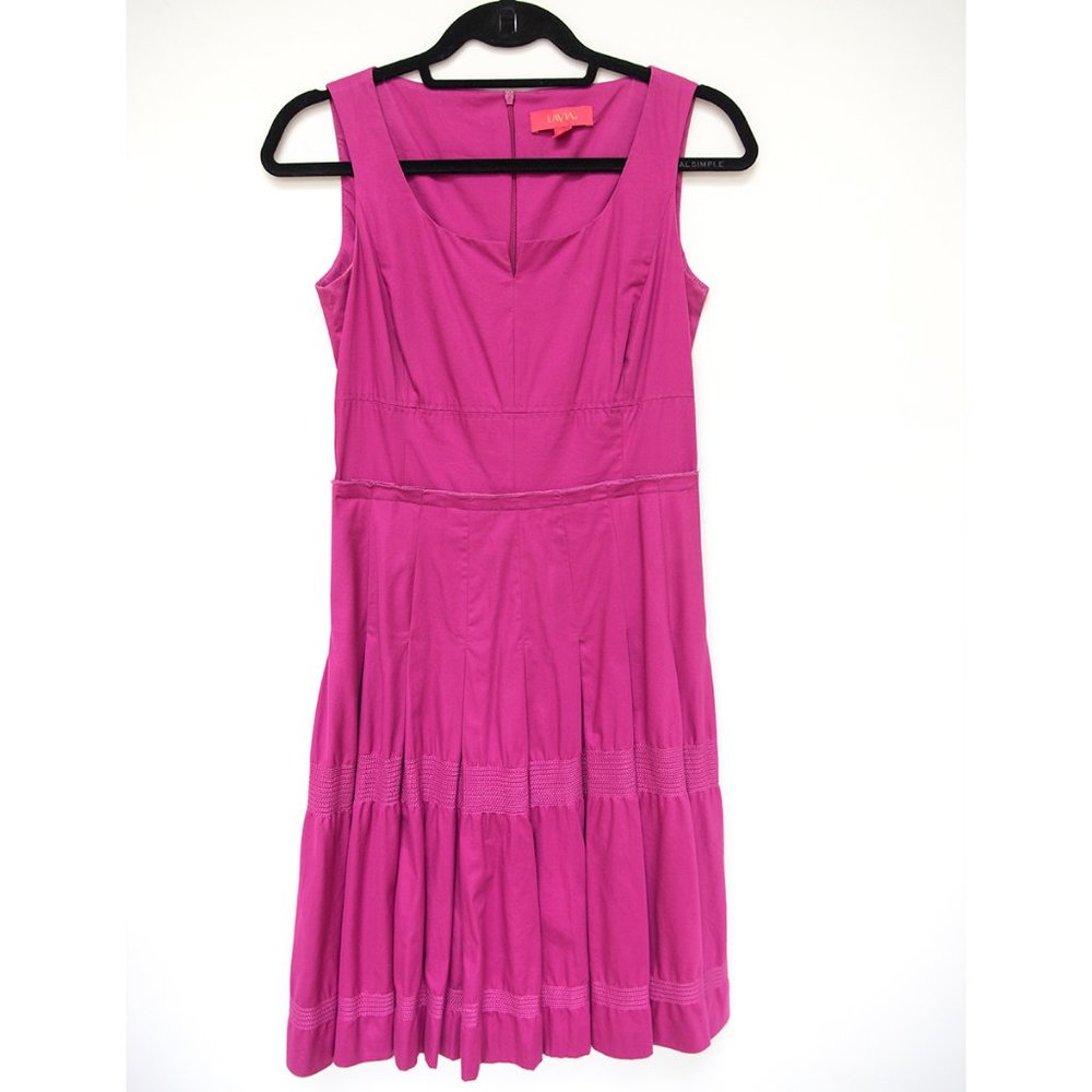 LaVia18 gorgeous hot pink cotton dress sz 8(IT38)